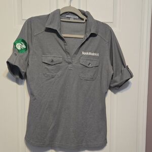 Womens Gray Task Rabbit Work Shirt Medium